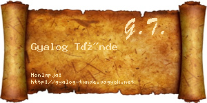 Gyalog Tünde névjegykártya