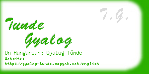 tunde gyalog business card